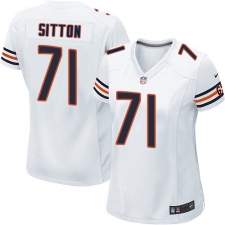Women's Nike Chicago Bears #71 Josh Sitton Game White NFL Jersey
