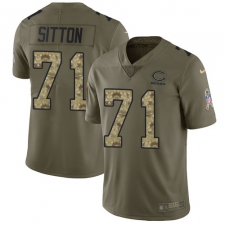 Youth Nike Chicago Bears #71 Josh Sitton Limited Olive/Camo Salute to Service NFL Jersey