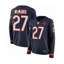 Women's Nike Chicago Bears #27 Sherrick McManis Limited Navy Blue Therma Long Sleeve NFL Jersey