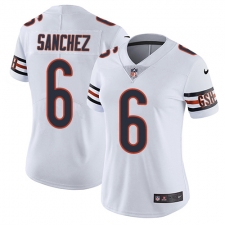Women's Nike Chicago Bears #6 Mark Sanchez Elite White NFL Jersey