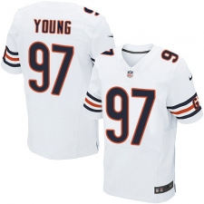 Men's Nike Chicago Bears #97 Willie Young Elite White NFL Jersey