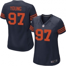 Women's Nike Chicago Bears #97 Willie Young Game Navy Blue Alternate NFL Jersey