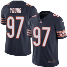 Youth Nike Chicago Bears #97 Willie Young Navy Blue Team Color Vapor Untouchable Limited Player NFL Jersey