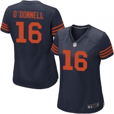 Women's Nike Chicago Bears #16 Pat O'Donnell Game Navy Blue Alternate NFL Jersey