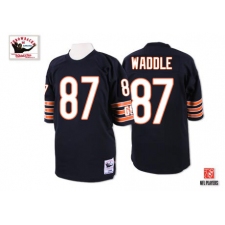 Mitchell And Ness Chicago Bears #87 Tom Waddle Blue Team Color Authentic Throwback NFL Jersey
