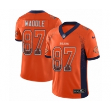 Youth Nike Chicago Bears #87 Tom Waddle Limited Orange Rush Drift Fashion NFL Jersey