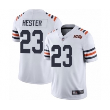 Men's Chicago Bears #23 Devin Hester White 100th Season Limited Football Jersey