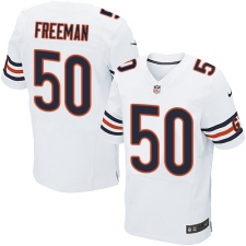 Men's Nike Chicago Bears #50 Jerrell Freeman Elite White NFL Jersey
