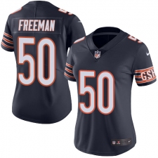 Women's Nike Chicago Bears #50 Jerrell Freeman Elite Navy Blue Team Color NFL Jersey