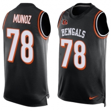 Men's Nike Cincinnati Bengals #78 Anthony Munoz Limited Black Player Name & Number Tank Top NFL Jersey