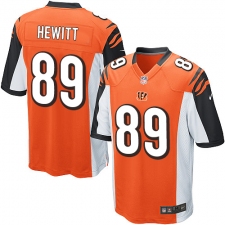 Youth Nike Cincinnati Bengals #89 Ryan Hewitt Game Orange Alternate NFL Jersey