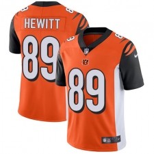 Youth Nike Cincinnati Bengals #89 Ryan Hewitt Vapor Untouchable Limited Orange Alternate NFL Jersey