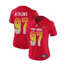 Women's Nike Cincinnati Bengals #97 Geno Atkins Limited Red AFC 2019 Pro Bowl NFL Jersey