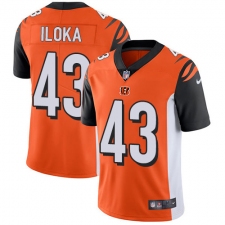 Men's Nike Cincinnati Bengals #43 George Iloka Vapor Untouchable Limited Orange Alternate NFL Jersey