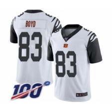 Men's Cincinnati Bengals #83 Tyler Boyd Limited White Rush Vapor Untouchable 100th Season Football Jersey