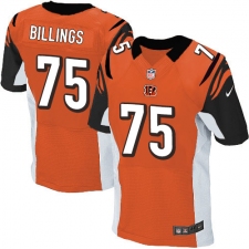 Men's Nike Cincinnati Bengals #75 Andrew Billings Elite Orange Alternate NFL Jersey
