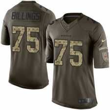 Youth Nike Cincinnati Bengals #75 Andrew Billings Elite Green Salute to Service NFL Jersey