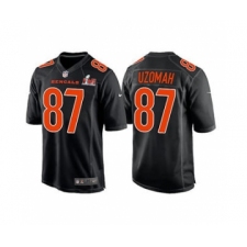 Men's Cincinnati Bengals #87 C.J. Uzomah 2022 Black Super Bowl LVI Game Stitched Jersey