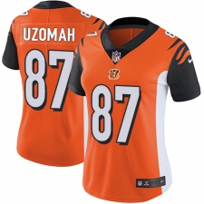 Women's Nike Cincinnati Bengals #87 C.J. Uzomah Vapor Untouchable Limited Orange Alternate NFL Jersey