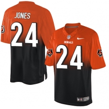 Men's Nike Cincinnati Bengals #24 Adam Jones Elite Orange/Black Fadeaway NFL Jersey
