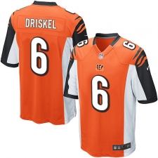 Men's Nike Cincinnati Bengals #6 Jeff Driskel Game Orange Alternate NFL Jersey