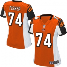 Women's Nike Cincinnati Bengals #74 Jake Fisher Game Orange Alternate NFL Jersey