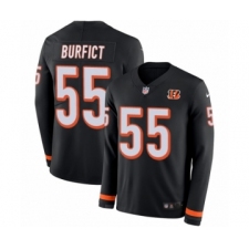 Men's Nike Cincinnati Bengals #55 Vontaze Burfict Limited Black Therma Long Sleeve NFL Jersey