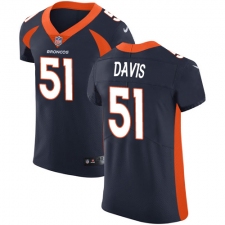 Men's Nike Denver Broncos #51 Todd Davis Navy Blue Alternate Vapor Untouchable Elite Player NFL Jersey