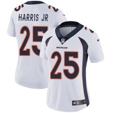 Women's Nike Denver Broncos #25 Chris Harris Jr Elite White NFL Jersey