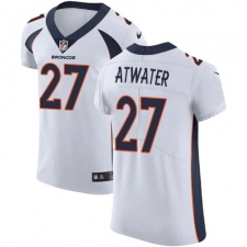 Men's Nike Denver Broncos #27 Steve Atwater White Vapor Untouchable Elite Player NFL Jersey