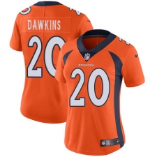 Women's Nike Denver Broncos #20 Brian Dawkins Elite Orange Team Color NFL Jersey