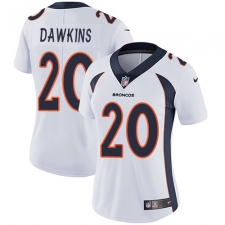 Women's Nike Denver Broncos #20 Brian Dawkins Elite White NFL Jersey