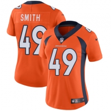 Women's Nike Denver Broncos #49 Dennis Smith Elite Orange Team Color NFL Jersey
