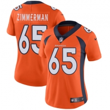 Women's Nike Denver Broncos #65 Gary Zimmerman Elite Orange Team Color NFL Jersey