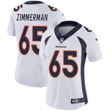 Women's Nike Denver Broncos #65 Gary Zimmerman Elite White NFL Jersey