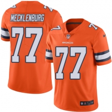 Men's Nike Denver Broncos #77 Karl Mecklenburg Elite Orange Rush Vapor Untouchable NFL Jersey