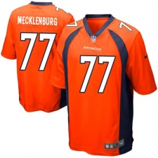 Men's Nike Denver Broncos #77 Karl Mecklenburg Game Orange Team Color NFL Jersey