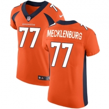 Men's Nike Denver Broncos #77 Karl Mecklenburg Orange Team Color Vapor Untouchable Elite Player NFL Jersey