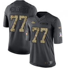 Youth Nike Denver Broncos #77 Karl Mecklenburg Limited Black 2016 Salute to Service NFL Jersey