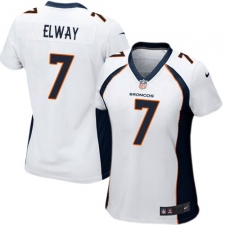 Women's Nike Denver Broncos #7 John Elway Game White NFL Jersey
