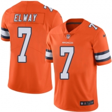 Youth Nike Denver Broncos #7 John Elway Elite Orange Rush Vapor Untouchable NFL Jersey