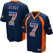 Youth Nike Denver Broncos #7 John Elway Limited Navy Blue Strobe NFL Jersey