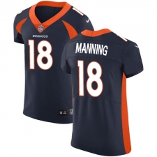 Men's Nike Denver Broncos #18 Peyton Manning Navy Blue Alternate Vapor Untouchable Elite Player NFL Jersey