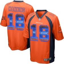 Youth Nike Denver Broncos #18 Peyton Manning Limited Orange Strobe NFL Jersey