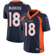 Youth Nike Denver Broncos #18 Peyton Manning Navy Blue Alternate Vapor Untouchable Limited Player NFL Jersey