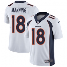 Youth Nike Denver Broncos #18 Peyton Manning White Vapor Untouchable Limited Player NFL Jersey