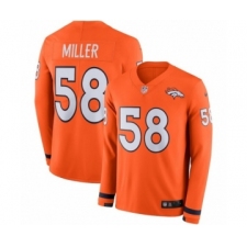 Men's Nike Denver Broncos #58 Von Miller Limited Orange Therma Long Sleeve NFL Jersey