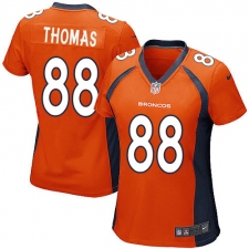 Women's Nike Denver Broncos #88 Demaryius Thomas Game Orange Team Color NFL Jersey