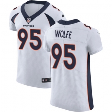 Men's Nike Denver Broncos #95 Derek Wolfe White Vapor Untouchable Elite Player NFL Jersey