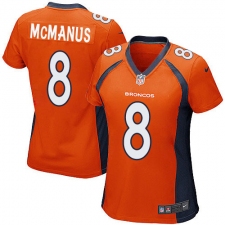 Women's Nike Denver Broncos #8 Brandon McManus Game Orange Team Color NFL Jersey